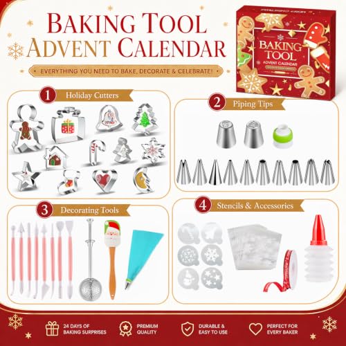 24-Day Baking Tool Advent Calendar for Women Teens – Larchio