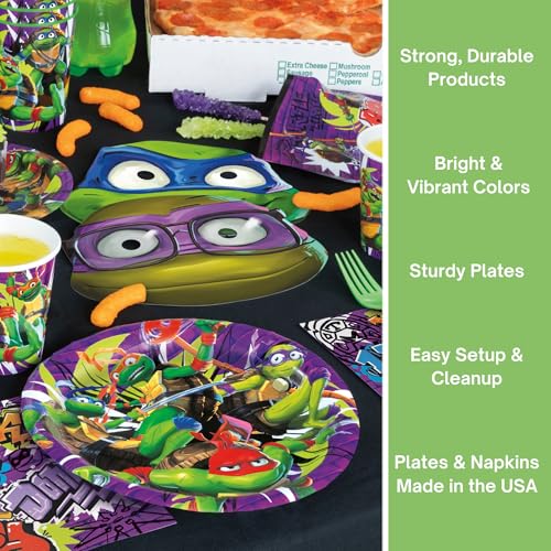 Teenage Mutant Ninja Turtles Party Supplies Set - Plates Napkins Banner & More