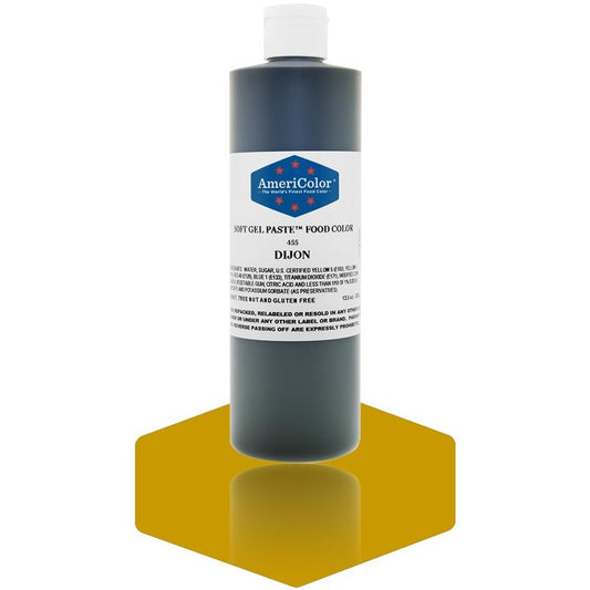 AmeriColor, Dijon, 13.5 Ounce Bottle, Soft Gel Paste Food Color
