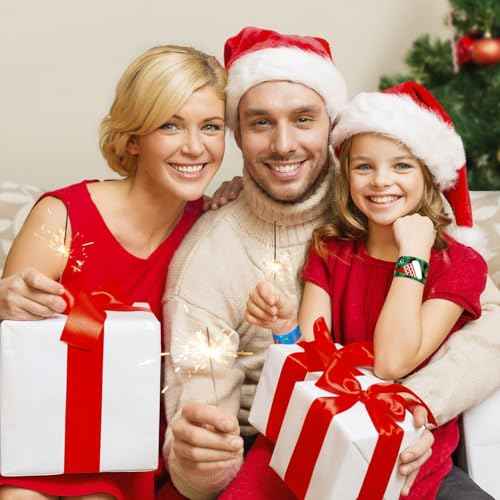 48 Pcs Christmas Slap Bracelets - 12 Styles for Party Favors, Stocking Stuffers & Decorations