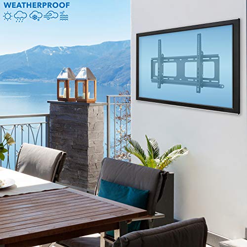 Outdoor Weatherproof TV Wall Mount with Lock & Tilt for 37-75 Inch TVs