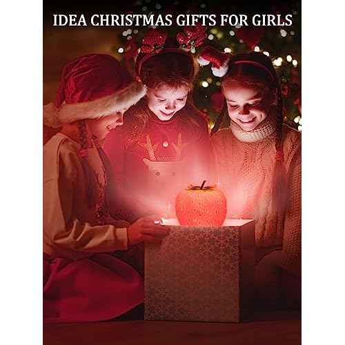 Strawberry Night Light, Cute Silicone Strawberry Lights Kawaii Room Decor, USB Rechargeable Bedside Lamp 3 Gear Touch Lighting, Cute Strawberry Gifts for Baby, Children, Toddlers, Teen Girls