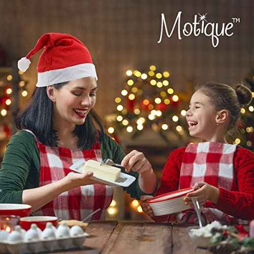 Motique Accessories Christmas Hat with Glitter Xmas Santa Holiday Hat for Teens & Adults