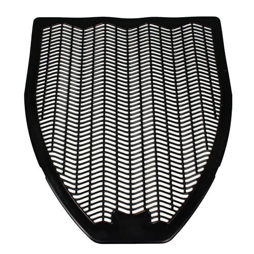 Urinal Mat Pack of 6 - Black Z-Shaped Odor-Absorbing Bathroom Floor Protector