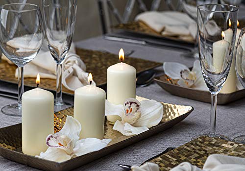 Ivory Pillar Candles 2x4 Inches - 20 Pack Dripless Smokeless Set - Premium Quality