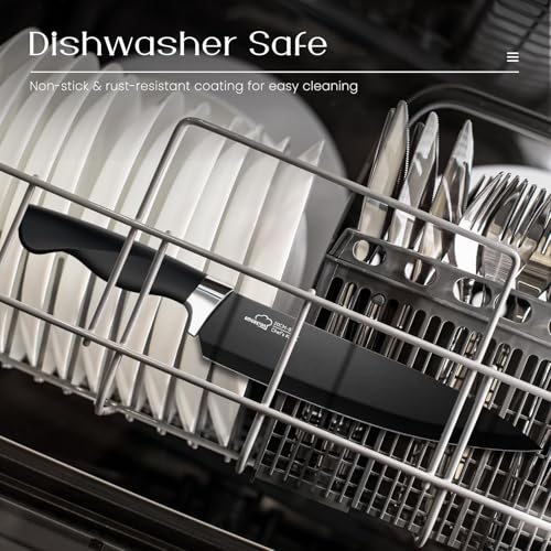 21-Piece Kitchen Knife Set with Block & Sharpener - German Stainless Steel