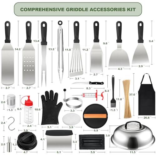 EWFEN 237pcs Griddle Accessories Kit for Blackstone Flat Top Grill Spatula Set with Cover