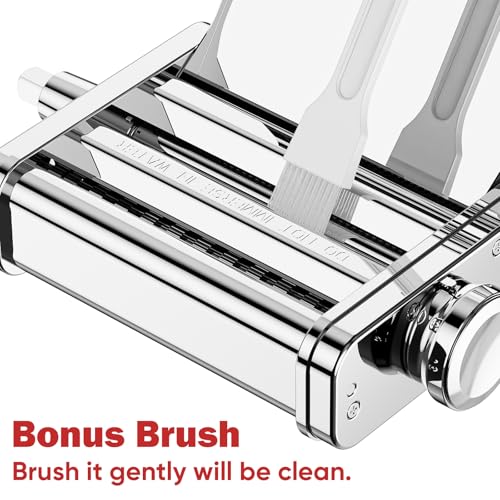 GVODE 3-in-1 Pasta Maker Attachment for KitchenAid Stand Mixers - Metallic Silver