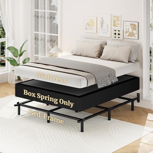 Full Size 10 Inch Heavy Duty Metal Box Spring - Supports 3000 lbs, Noiseless Foundation