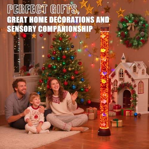 Large Sensory Bubble Tube Lamp with Remote Control & 16 Color Effects for Stress Relief
