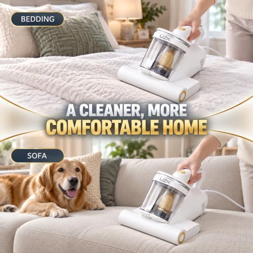 Bed Mattress Vacuum Cleaner with UV-C Light 16Kpa Handheld Corded - Aurora White