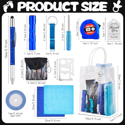 Baby Shower Prizes Set for Men - Blue 60PCS Gift Bundle for Winners