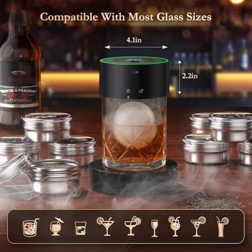 Electric Whiskey Smoker Kit Black - Rechargeable Cocktail & Bourbon Infuser Set