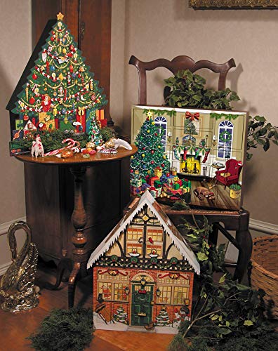 Byers' Choice Christmas House Advent Calendar with 24 Doors - Holiday Countdown Decor