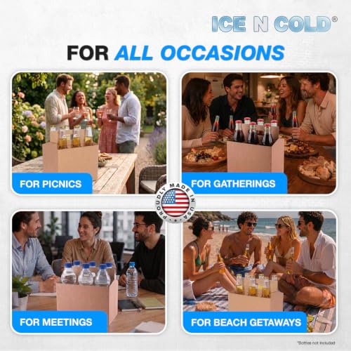 ICE N COLD 6pk Kraft Brown Cardboard Beverage Carrier 150 Count - 12oz Bottles & Cans