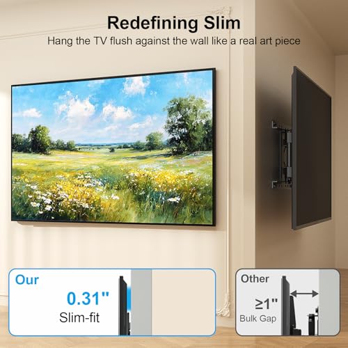 42-100 Inch Ultra Slim TV Wall Mount for Up to 176lbs - Space-Saving Design