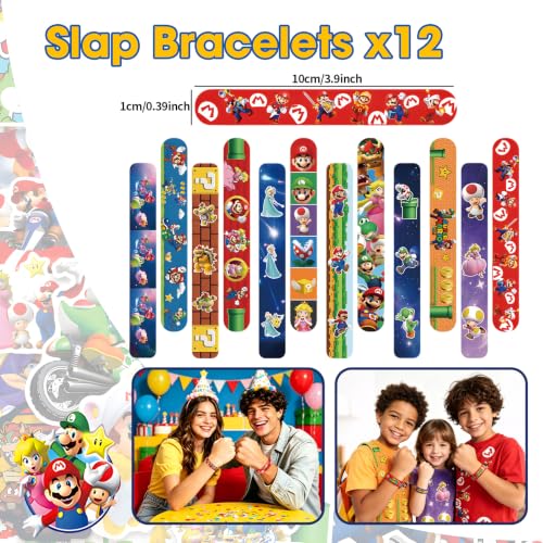 Super Mario Party Favors Set - 122pcs Birthday Supplies for Kids