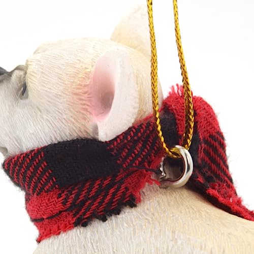 Needzo French Bulldog Christmas Ornament - Festive Pet Decor, Dog Lover Gift, 2.5x1.3x2.5 Inches