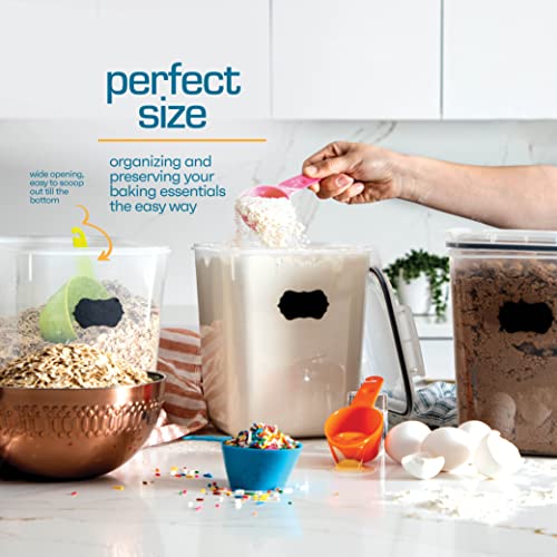 Storeganize 4-Pack 5.3L Airtight Food Storage Containers for Kitchen Pantry