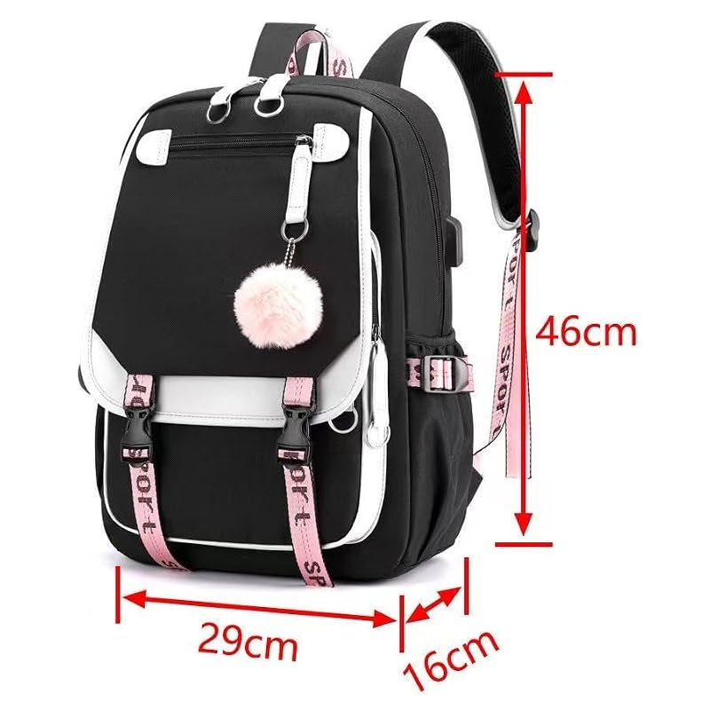 Kids Stitch School Backpack Rainbow Pink Kid Bookbag with Laptop Divider - Variation of Stitch-2