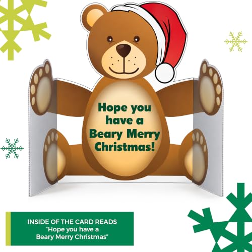 VictoryStore Jumbo 3-Foot Christmas Card with Envelope - Bear Hug
