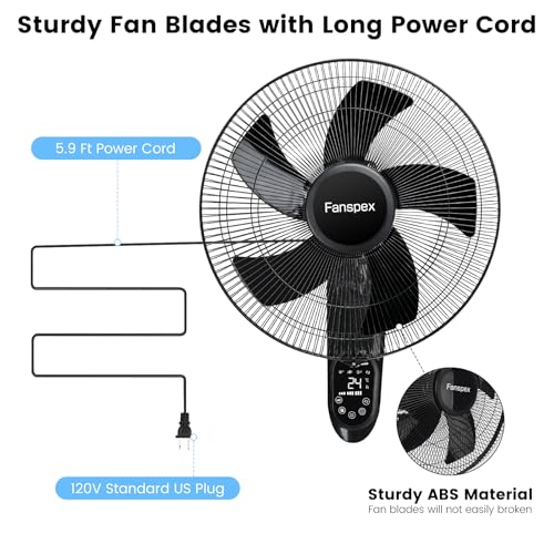 16-Inch Wall Mounted Fan for Home Garage Workshop Greenhouse - Fanspex