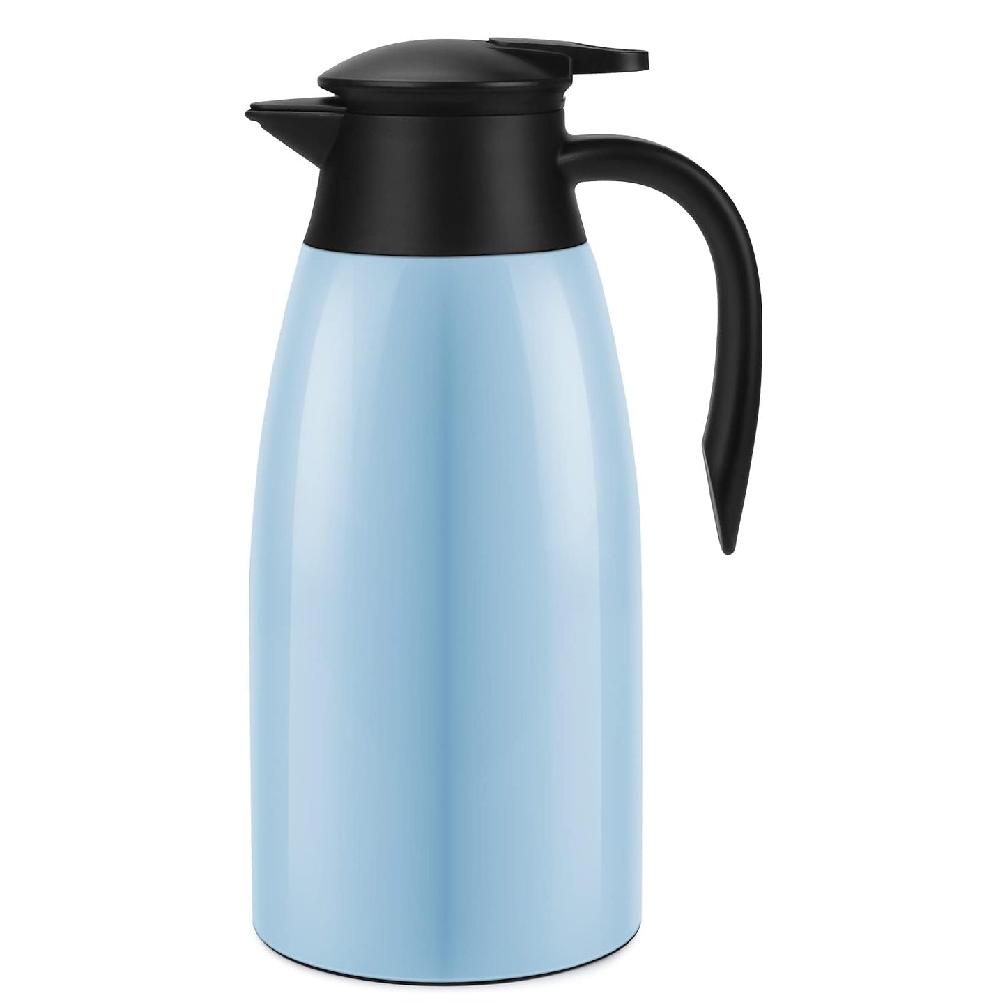 70oz Coffee Carafe Airpot Insulated Coffee Urn Stainless Steel Vacuum Thermal Pot Flask for Coffee, Hot Water, Tea, Hot Beverage Keep 12 Hours Hot, 24 Hours Cold, Blue