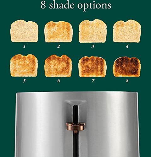 Café Express Finish 2-Slice Toaster - Wide Slots & Bagel Mode - Stainless Steel