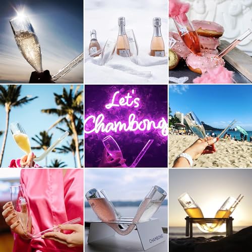 Chambong Champagne Flute Shooters - Shatterproof Bachelorette Favors,