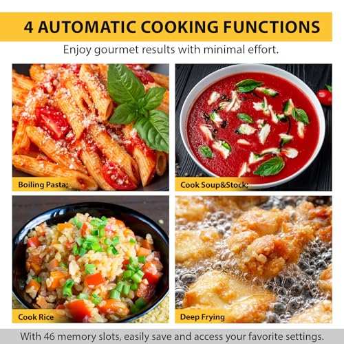 Induction Cooktop with Precise Temperature Control and Probe - Portable Electric Burner