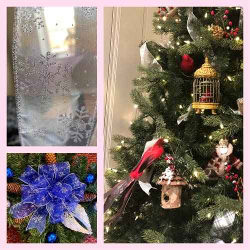 Morex Ribbon Snowflake Wired Sheer Glitter Ribbon, 2-1/2-Inch by 50-Yard Spool, Turquoise