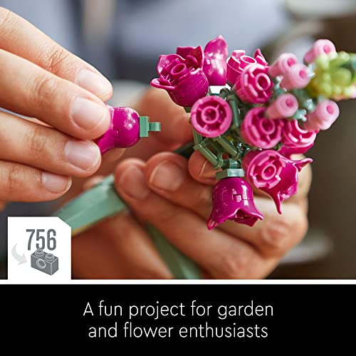 LEGO Botanical Flower Bouquet Set - Realistic Artificial Flowers for Home Decor & Gift