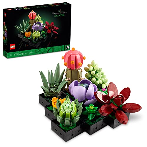 LEGO Succulents Building Kit for Adults - Realistic Indoor Plant Decor