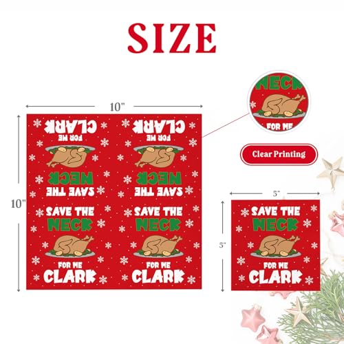 Christmas Vacation Clark Save The Neck For Me Cocktail Napkins 50 Pack - Holiday Party Decor