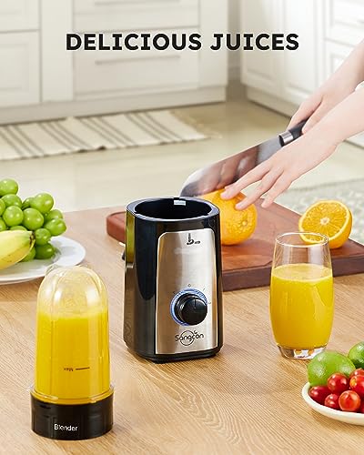 5-in-1 Food Processor Blender Set for Smoothies, Chopping & Grinding