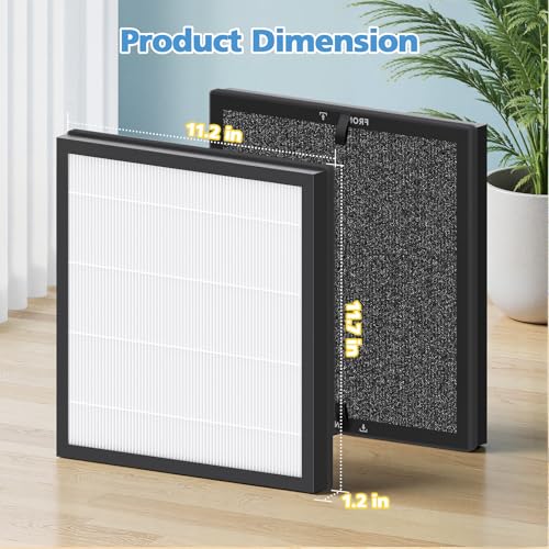 White 2 Pack Air Purifier Replacement Filter for FreAire HAP605 & HAP607