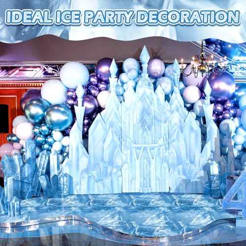 2 Pcs Winter Birthday Decorations Tablecloth 54 x 108 Inch Ice Tablecloth for Winter Onederland/Under Sea/Ocean Theme Party Decor Halloween Anime Character Cosplay Decoration