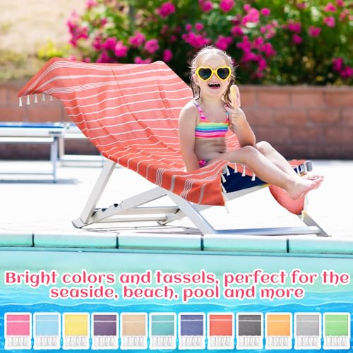 SmoothNovelty 24 Pcs Turkish Beach Towel 30 x 60 Inch Extra Large