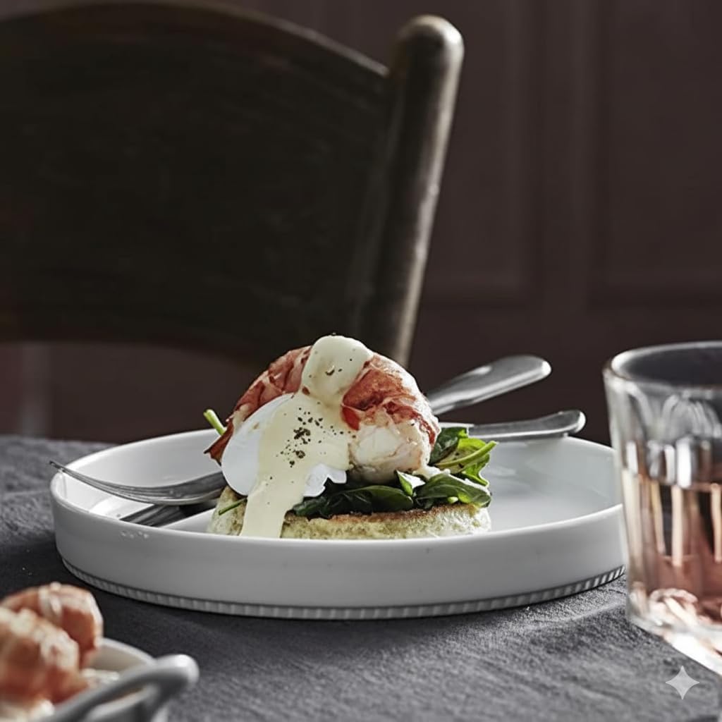 Pillivuyt France Toulouse, Deep White Porcelain Serving Plate, 8.5 Inches (231723BL)