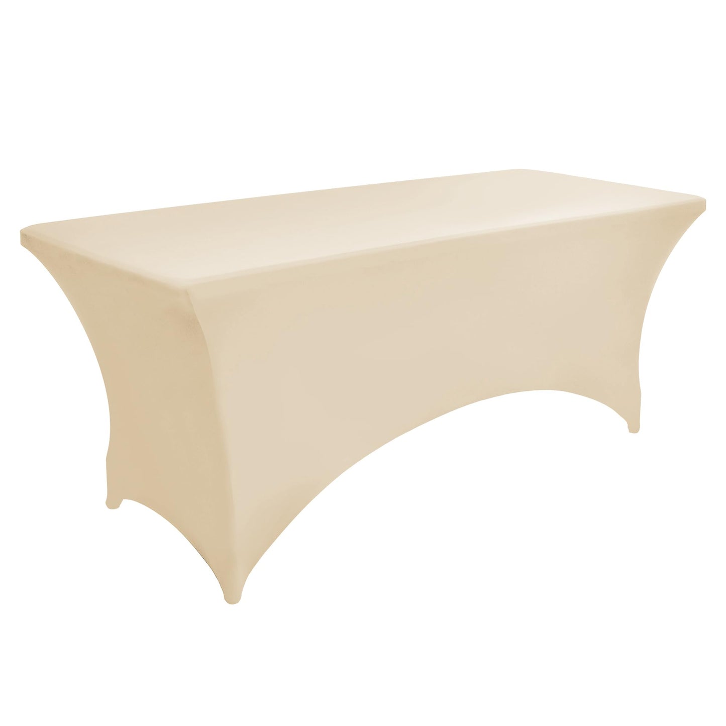 ZarzaaSik 10-Pack 8ft Spandex Table Covers for Rectangle Folding Tables - Washable Elastic Tablecloth - Ultimate Fitted Table Protector for Parties, Trade Shows, Banquet, and Wedding