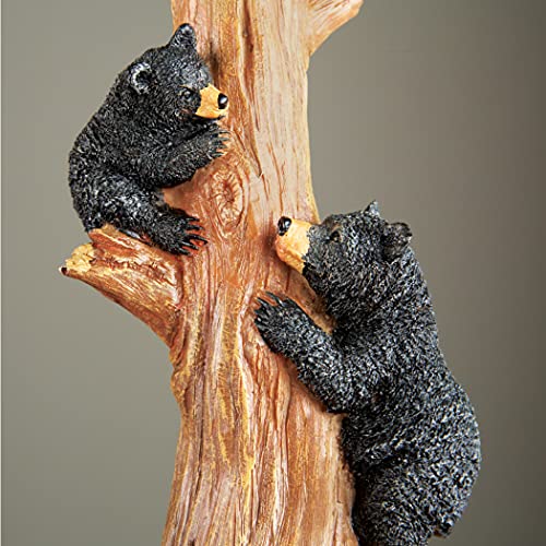 Rustic Climbing Bear Family Table Lamp - Northwoods Cabin Decor - 14.75"H