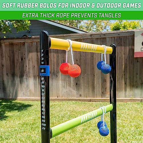 GoSports Ladder Toss Game Set - Pro Version with 6 Rubber Bolos & Carrying Case