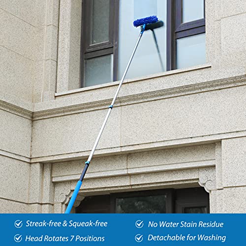 VITEVER 20ft Telescopic Duster Kit with Cobweb & Window Squeegee for High Ceilings