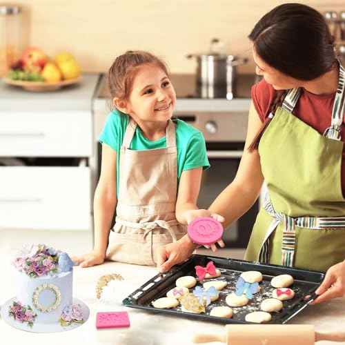 Rose Flowers Chocolate Molds Silicone, 4 Packs Rose with Leaves Garland Chocolate Molds for Relief Cake Decoration Cupcake Toppers Candy Sugar Craft Polymer Clay Resin