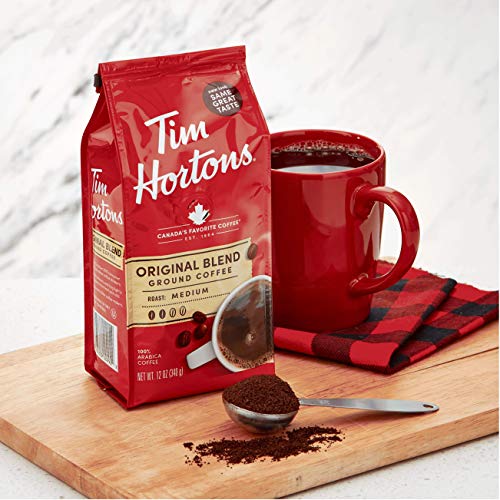 Tim Hortons Original Blend Medium Roast Ground Coffee - Pack of 6, 12oz