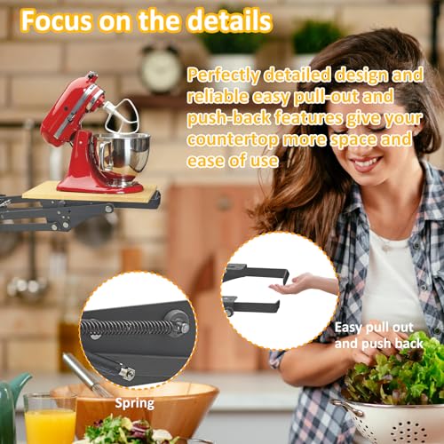Soft-Close Appliance Lift for Kitchen Cabinets - Heavy-Duty Mixer & Locking Mechanism - Variation of THIS listing