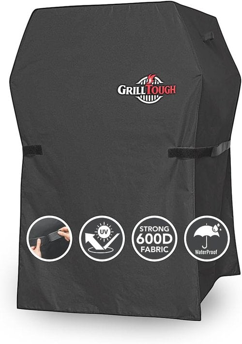 GrillTough Heavy Duty BBQ Grill Cover - Waterproof & Weather Resistant, 30 Inch | Fits Weber & Charbroil