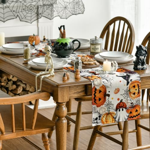 Artoid Mode 13x120 Inch Halloween Table Runner Home Party Decor Orange