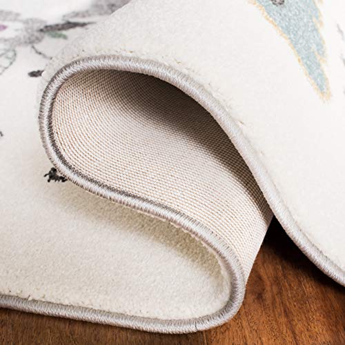 SAFAVIEH Carousel Kids Collection Accent Rug - 3'3" x 5'3", Ivory & Pink, Non-Shedding & Easy Care, Ideal for High Traffic Areas for Boys & Girls in Playroom, Nursery, Bedroom (CRK187A)