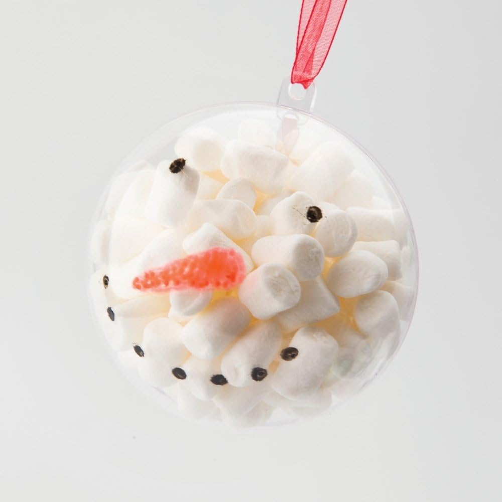 Clear Plastic Ball Ornaments - 80mm, Pack of 12 for Holiday Decor